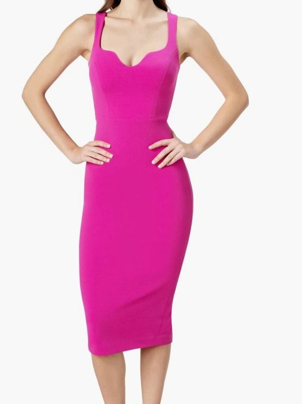 Dress The Population Sloane Dress Bright Fuchida (FLAW) Size XL